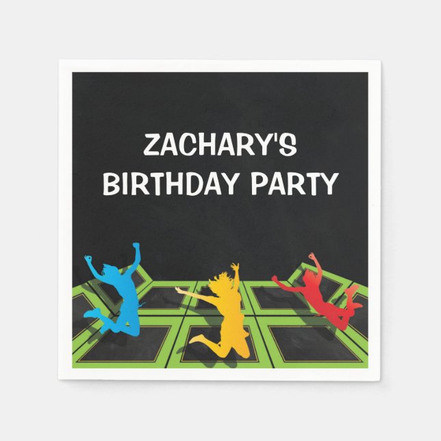 Serviette Jetable Trampoline Park Anniversaire de enfant Party (Devant)