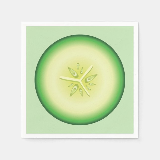 Serviette Jetable Tranches de concombre (Devant)