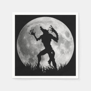 Serviette Jetable Transformation de la Pleine lune du loup-garou coo