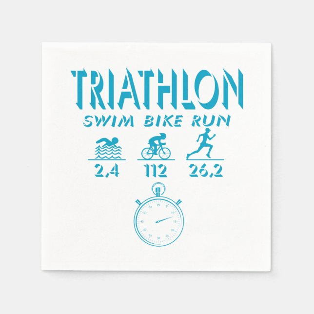 Serviette Jetable Triathlon (Devant)