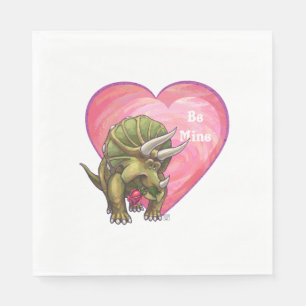 Serviette Jetable Tricératops Red Rose Heart