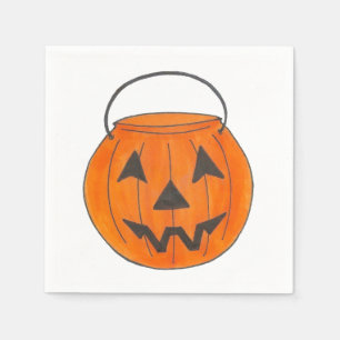 Serviette Jetable Trick ou traiter Citrouille Jack o' Lantern Hallow
