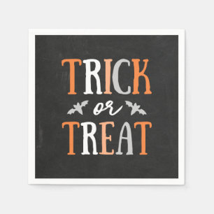 Serviette Jetable Tricoter ou traiter Halloween