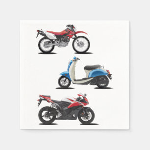 Serviette Jetable Trois serviettes de papier de motos