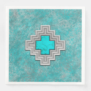 Serviette Jetable Turquoise de sud-ouest