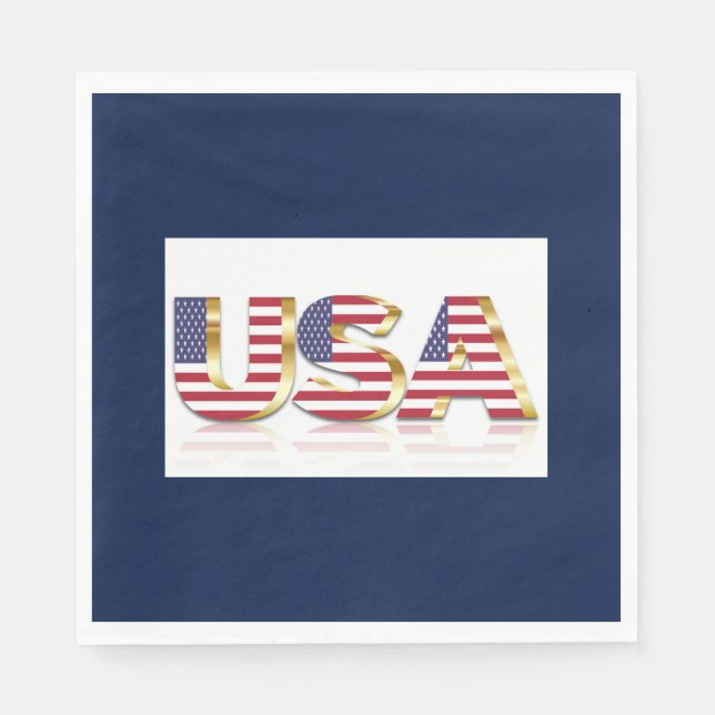 SERVIETTE JETABLE USA (Devant)