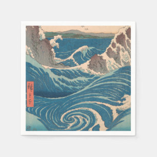 Serviette Jetable Vagues japonaises Naruto Tourbillon Océan Art