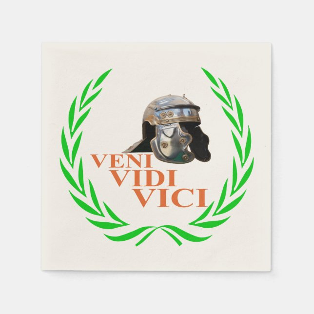 Serviette Jetable Veni Vidi Vici (Devant)