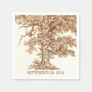 Serviette Jetable vieux chêne - serviettes de papier d'arbre d'amou