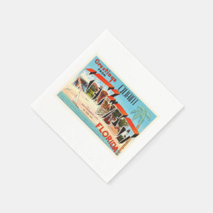 Serviette Jetable Vieux souvenir de Vintage voyage de Key West la