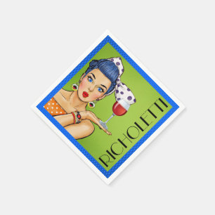 Serviette Jetable Vin rétro (Party) Cocktail Serviettes