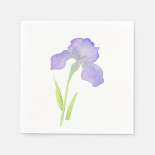 Serviette Jetable Violet Iris