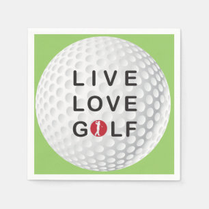 Serviette Jetable vivez, aimez les serviettes de golf