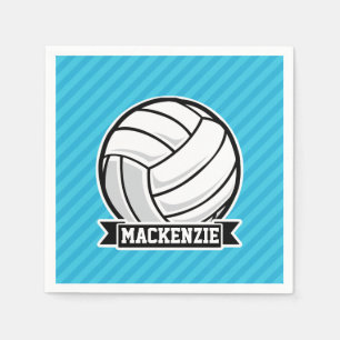 Serviette Jetable Volley-ball ; Bleu ciel