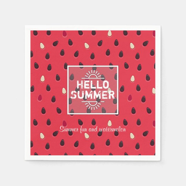 Serviette Jetable Watermelon Pattern | Personalized (Devant)