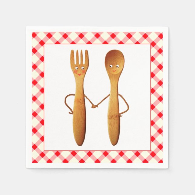 Serviette Jetable Wedding shower BBQ (Devant)