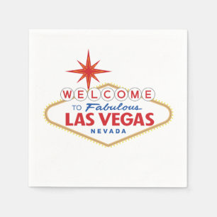 Serviette Jetable Welcome to Fabulous Las Vegas, Neigée