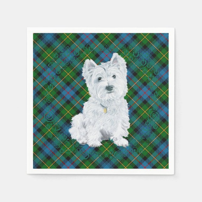 Serviette Jetable Westie (Devant)