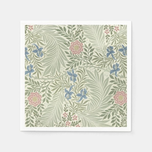 Serviette Jetable William Morris Larkspur Fond d'écran floral (Devant)