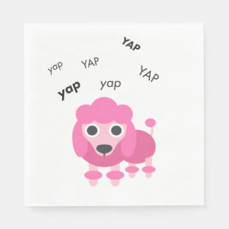 Serviette Jetable Yap Poodle mignon Emoji