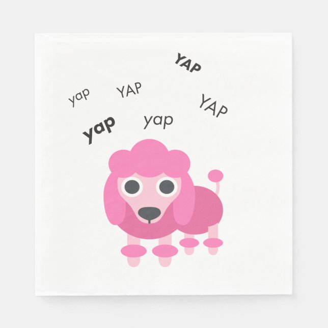 Serviette Jetable Yap Poodle mignon Emoji (Devant)