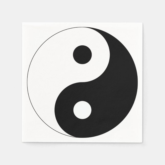 Serviette Jetable Yin et Yang (Devant)