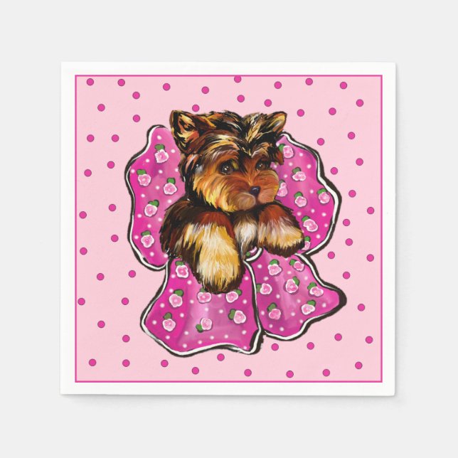 Serviette Jetable Yorkie Poo (Devant)