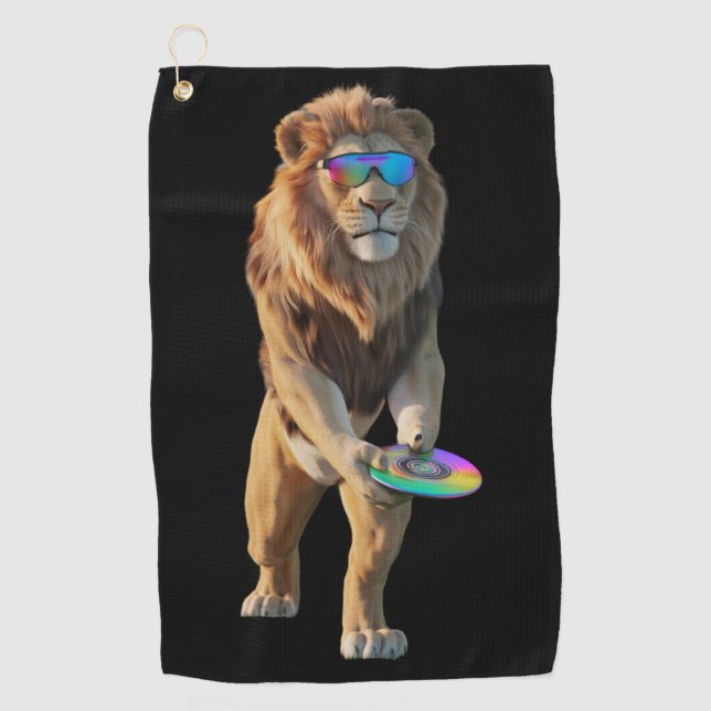 Serviette Lion Disk Golfer (Devant)