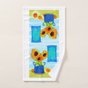 Serviette main Bouquet de tournesol
