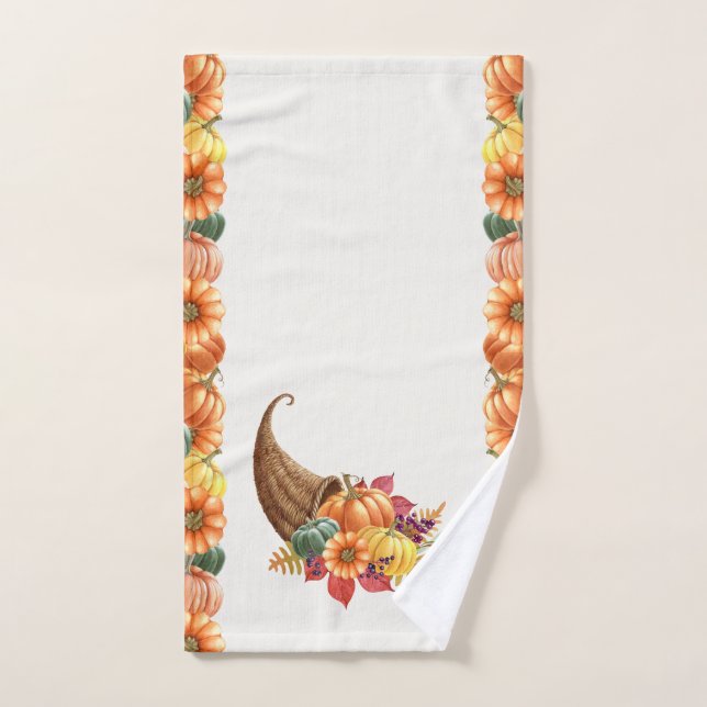 Serviette mains Cornucopia Thanksgiving (Serviette à main)