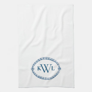Serviette Monogramme Blue Country Kitchen