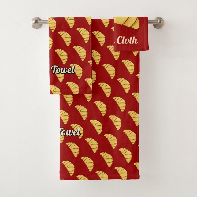 Serviette Motif Croissant (En situation)