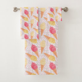 Serviette Motif de crème glacée