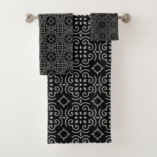 Serviette Motif noir et blanc