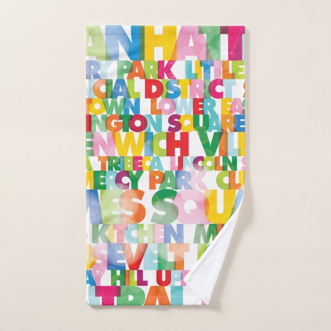 Serviette NYC Boroughs (Serviette à main)