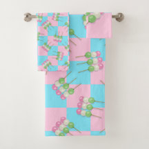 Serviette Pastel Pink À damiers Dango