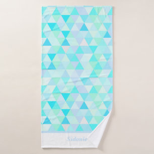 Serviette personnalisée aquarelle aqua abstrait mo