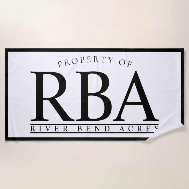 Serviette PERSONNALISÉE de nom de famille de la (Devant)