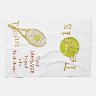 Serviette personnalisée de tennis, idées de cade