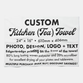 Serviette personnalisée de thé de cuisine 24 po x
