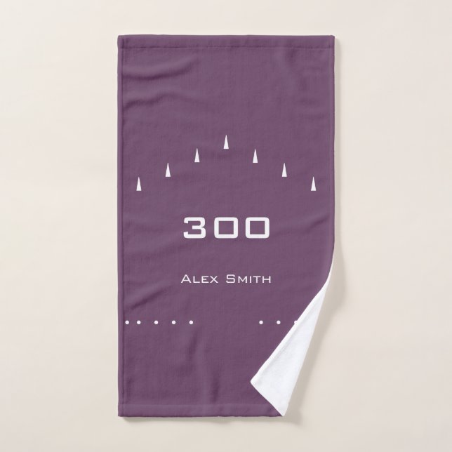 Serviette personnelle de bowling haut de jeu Mauve (Serviette à main)