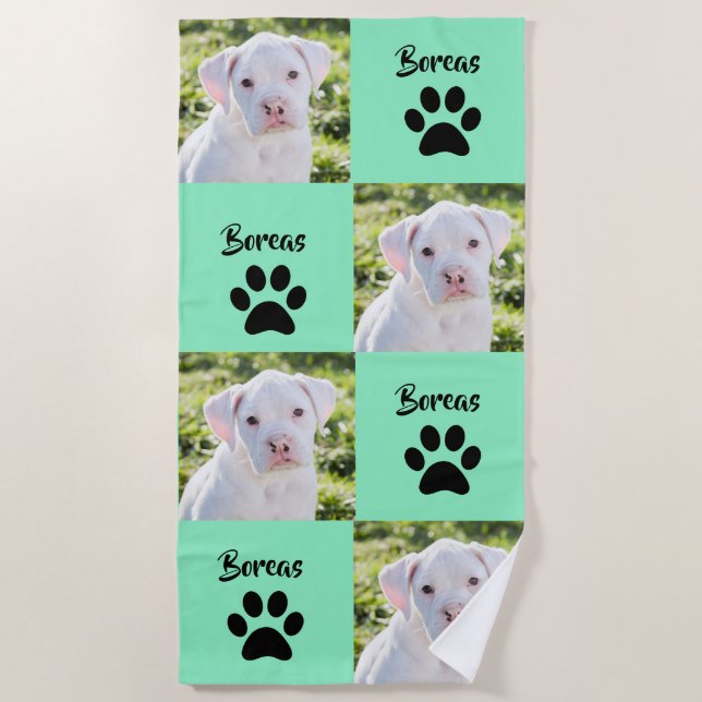 Serviette photo personnalisée avec votre chien (Devant)