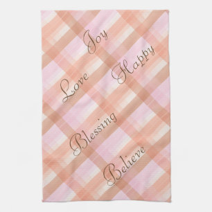 Serviette Plaid Rose & Peach
