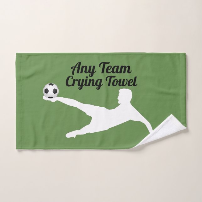 Serviette pleurante du football/football votre (Serviette à main)