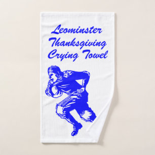 Serviette pleurante du football votre équipe bleu