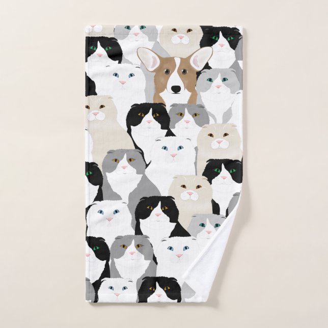 Serviette pour les chats et les chiens (Serviette à main)