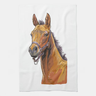 Serviette pour les mains avec dessin à la main d'u