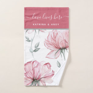Serviette pour les mains Nom Love Lives Here