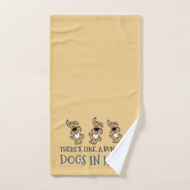 Serviette pour les mains Une bande de chiens ici (Serviette à main)