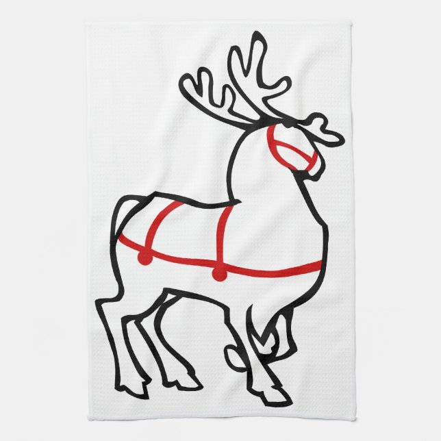 Serviette Reindeer de Noël sur mesure Serviettes d (Vertical)